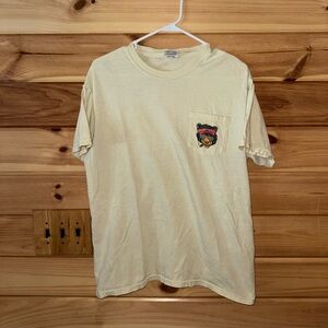 Comfort Colors Men's Tan T-Shirt with Bear Pocket